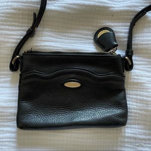 Tahari Black Leather Crossbody Bag